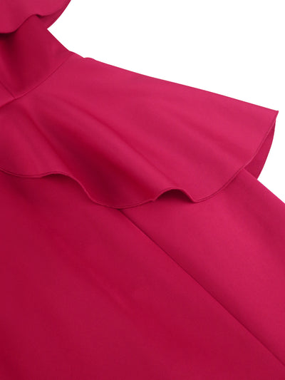 Vestido Fishtail Elegante con Volantes y Hombros Descubiertos - Image 14