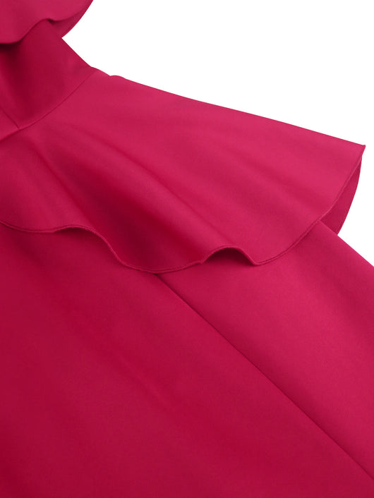 Vestido Fishtail Elegante con Volantes y Hombros Descubiertos - Image 14