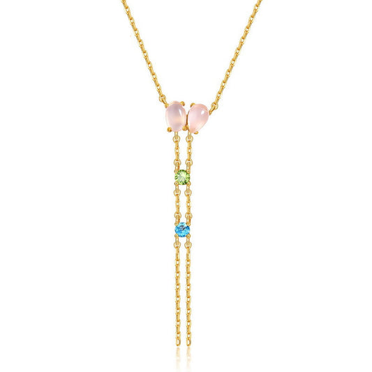 Collar de Peridoto y Topacio Brillante