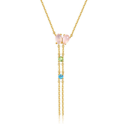 Collar de Peridoto y Topacio Brillante