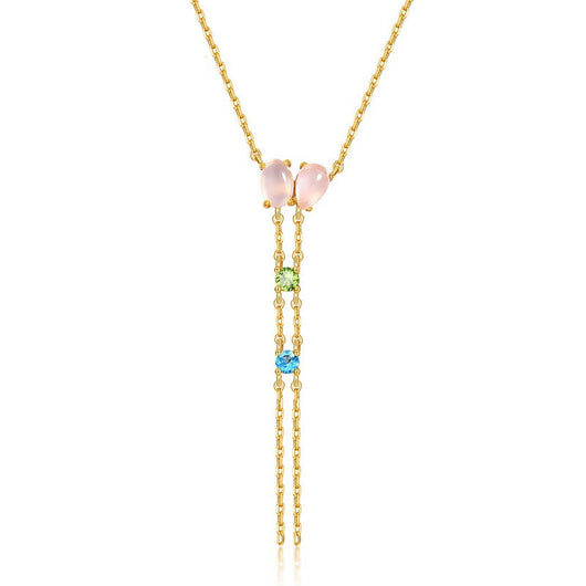 Collar de Peridoto y Topacio Brillante