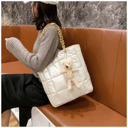 Bolso Tote de Cuero con Cadena Gruesa - Cartera Shopper de Gran Capacidad para Mujer - Image 4