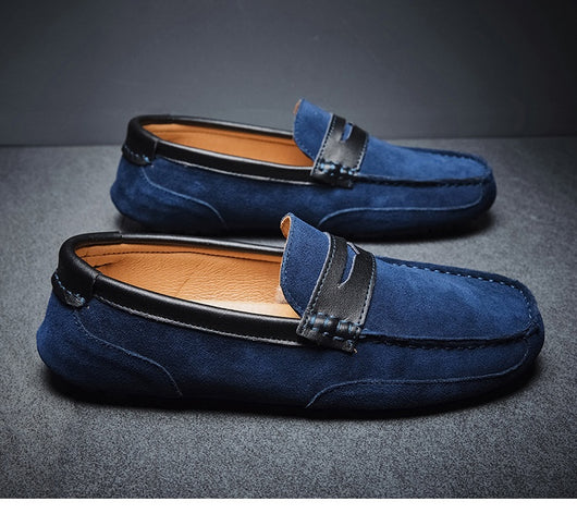 Mocasín de Cuero con Detalles en Contraste - Zapatos Versátiles para Hombre - Image 27