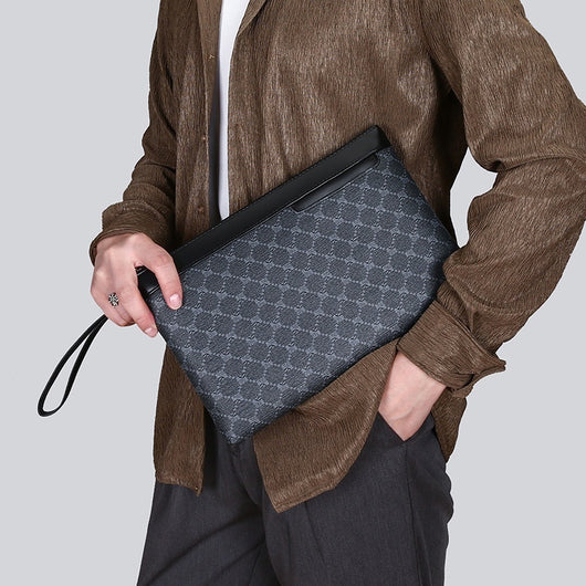 Bolso de Cuero Retro Negro para Hombre - Estilo Vintage - Image 9