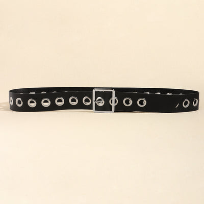 Cinturón Hueco Punk Hip Hop Unisex - Accesorios de Moda PU Suave - Image 3