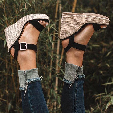 Sandalias Cuña con Estampado Serpiente - Image 3