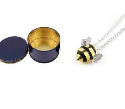 Collar de Plata Esterlina 925 Abeja Clavícula - Joyería Coreana Elegante