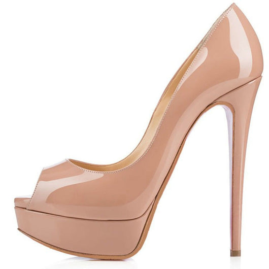 Sandalias de Tacón Alto Plataforma Charol Boca de Pez - Zapatos Sexy para Mujer - Image 3