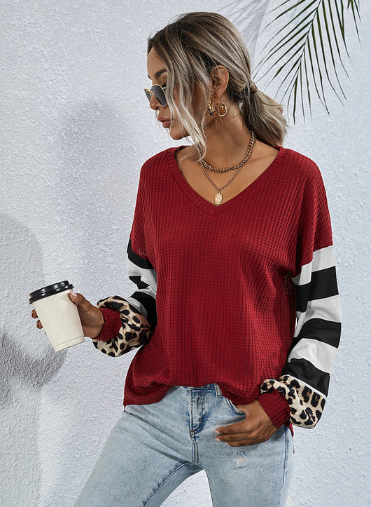 Camiseta Manga Larga Rayas Cosidas Mujer - Image 8