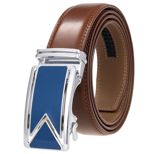 Cinturón de Cuero Bovino Premium con Hebilla Automática de Doble Capa - Image 4