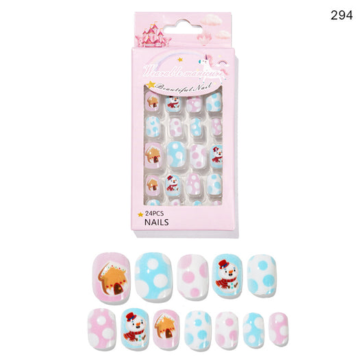 Uñas Postizas Navideñas para Niñas - Set 24 Piezas Listas para Usar - Image 26
