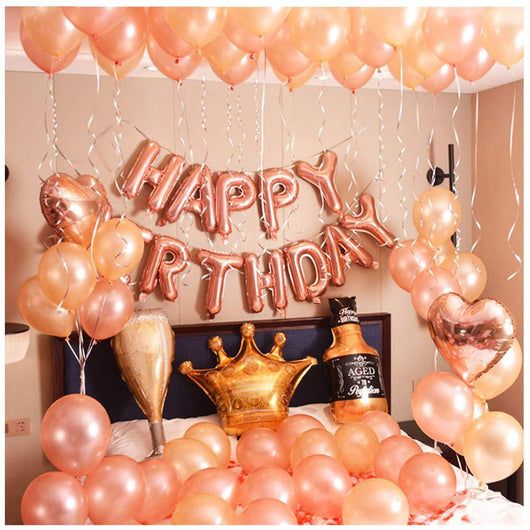Juego de Globos Dorados para Cumpleaños con Letras Feliz Cumpleaños 16 Pulgadas