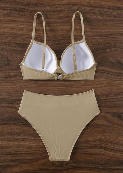 Traje de Baño Bikini Cintura Alta con Refuerzo de Acero para Mujer - Image 15