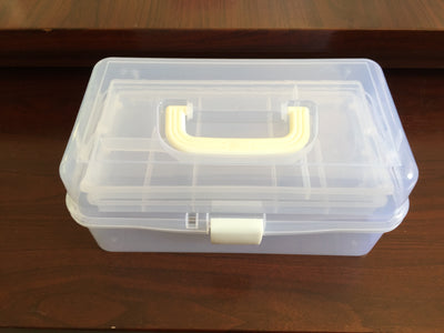 Caja de herramientas artística de 2 niveles con compartimentos - Image 18