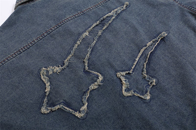 Camisa Denim Punk de Manga Corta para Hombre - Image 20