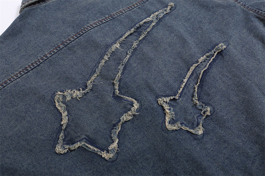 Camisa Denim Punk de Manga Corta para Hombre - Image 20