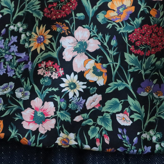 Tela Popelina de Algodón 100% Puro Densidad Alta Black Bottom 80 LIBERTY
