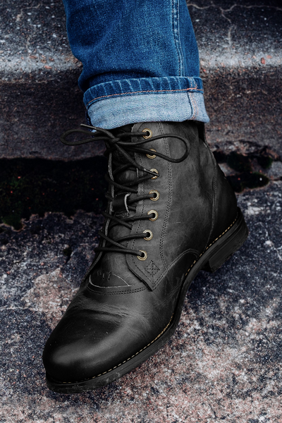 Botas Vaqueras Retro Hombre con Cordones Martin Punta Redonda Tacón Bajo - Image 13