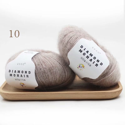 Bufanda Chal de Mohair Tejida a Mano Sudafricana Premium con Ovillo de Lana DIY - Image 14