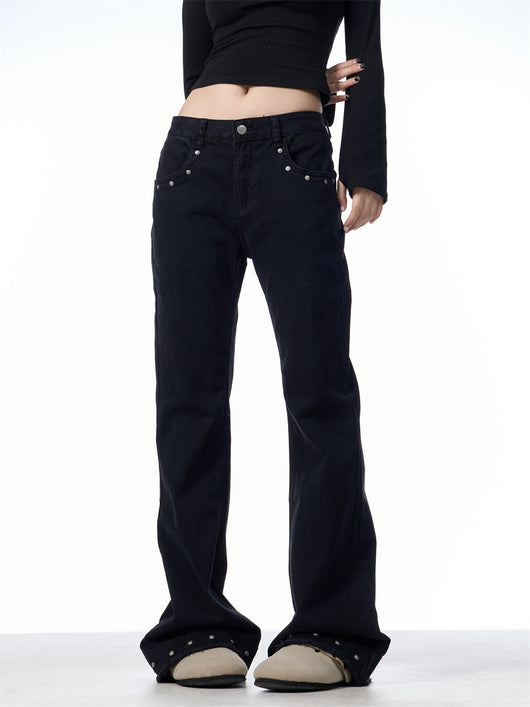 Pantalones Skinny Retro Talle Alto Elásticos con Bota Acampanada para Mujer - Image 16