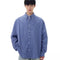 Camisa Clásica de Cuadros Azul Retro para Hombre