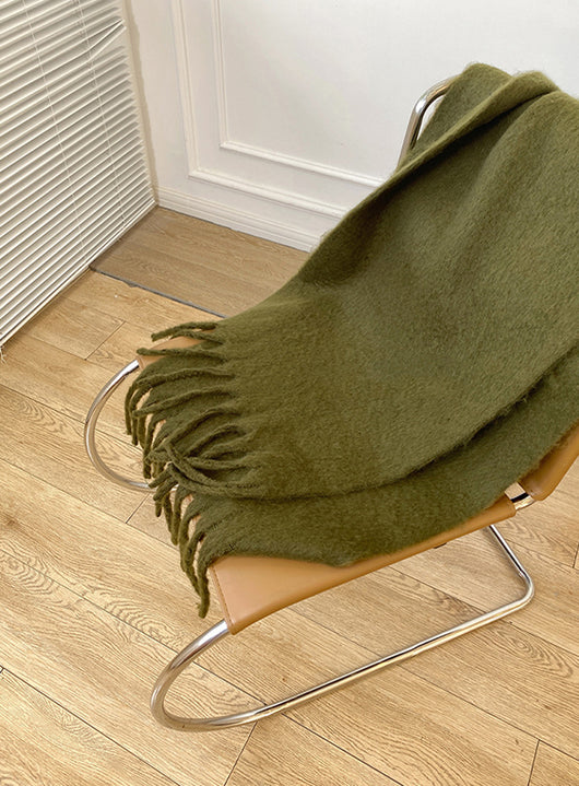 Bufanda de Mohair Premium en Colores Sólidos para Mujer - Image 8