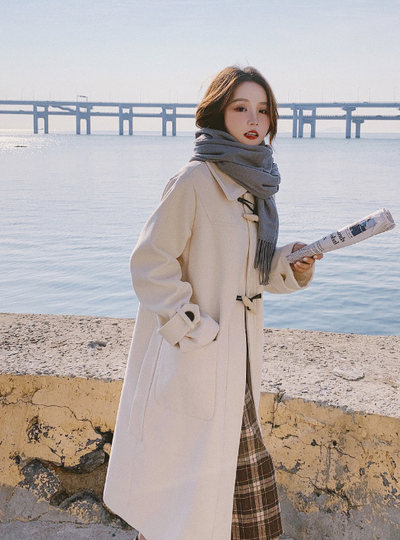 Abrigo de Lana para Mujer Estilo Coreano Otoño Invierno - Image 11