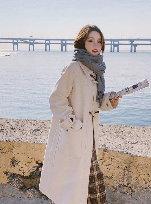 Abrigo de Lana para Mujer Estilo Coreano Otoño Invierno - Image 11