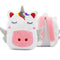 Mochila Escolar Infantil Arcoíris con Diseño Cartoon y Material Suave Peluche