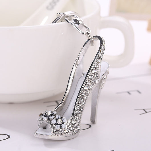 Llavero de Tacón Alto con Diamantes de Moda - Image 9
