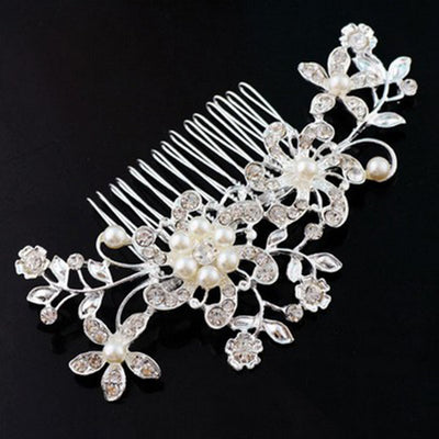 Peineta Nupcial de Perlas Europeas y Strass - Accesorios para Novia - Image 3