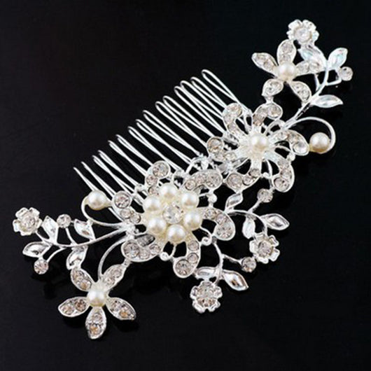 Peineta Nupcial de Perlas Europeas y Strass - Accesorios para Novia - Image 3