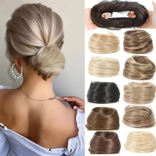 Extensión de Cabello Fluido con Banda Elástica y Efecto Natural