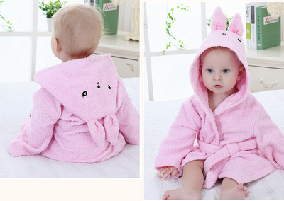 Bata de Baño Infantil con Capucha - Toalla Modelo Animales Lindos en Algodón - Image 19