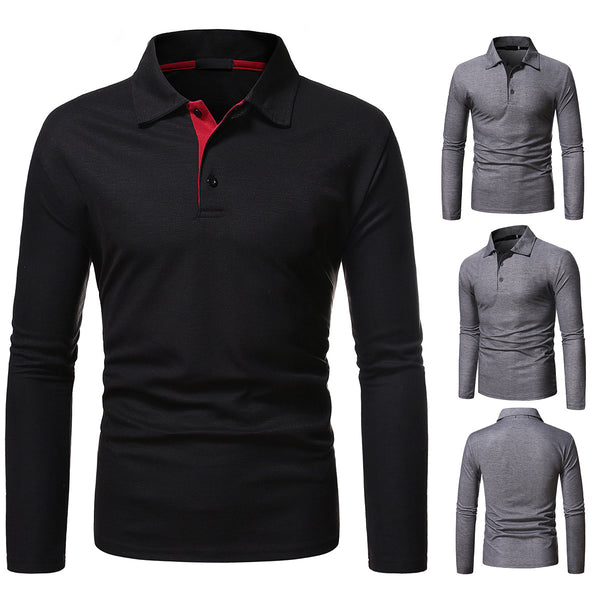 Polo Manga Larga Slim Fit Tallas Grandes para Hombre