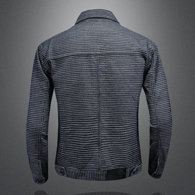 Chaqueta Denim Estilo Motociclista para Hombre - Diseño Europeo Casual - Image 8