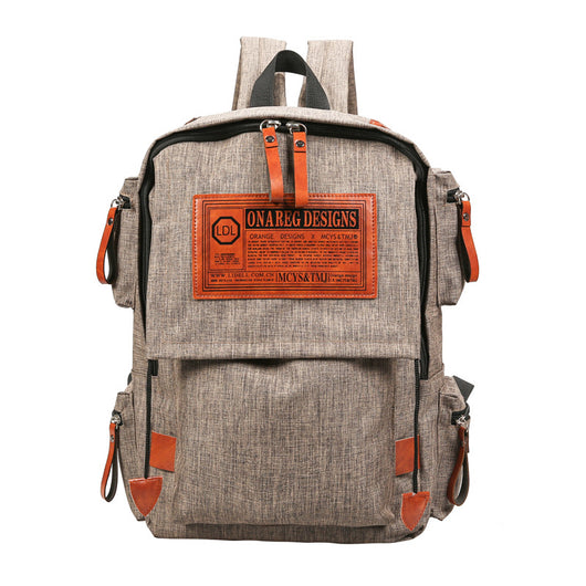 Mochila Coreana de Lona de Gran Capacidad para Viajes y Universidad - Image 14