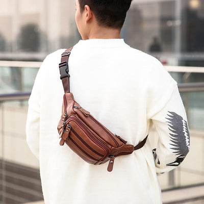 Bolsa Messenger de Cuero para Hombre - Cinturón y Bolsa 2 en 1 - Image 3