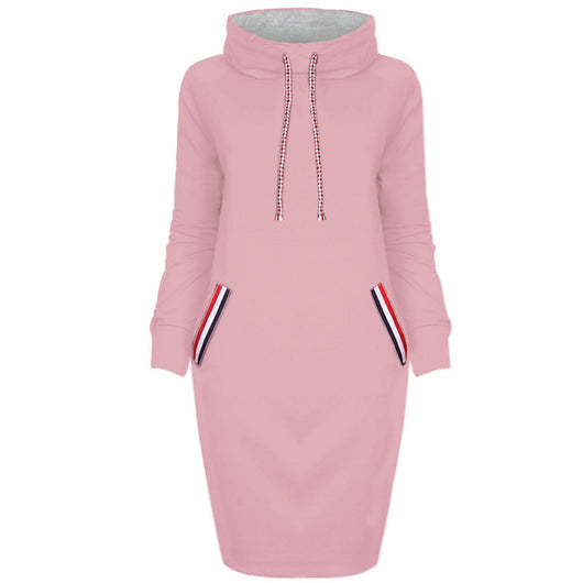 Vestido Largo de Invierno Cuello Alto - Elegancia Casual para Todas las Tallas - Image 7