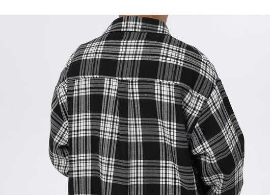 Camisa Casual Retro Cuadros para Hombre - Corte Holgado Primavera Otoño - Image 28