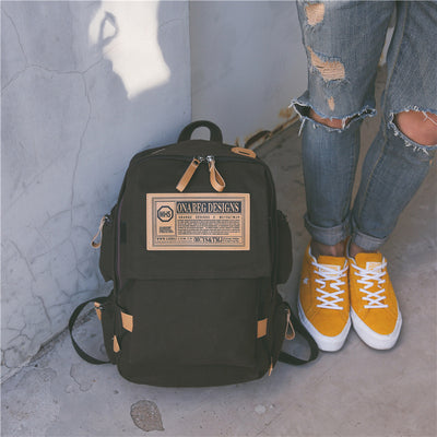 Mochila Coreana de Lona de Gran Capacidad para Viajes y Universidad - Image 8
