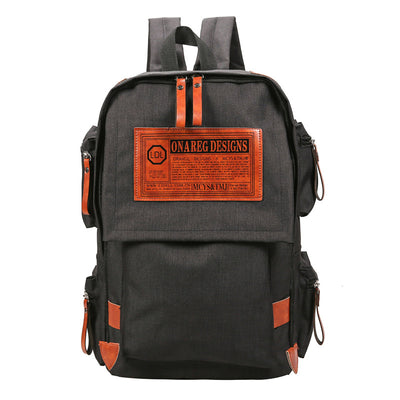 Mochila Coreana de Lona de Gran Capacidad para Viajes y Universidad - Image 7