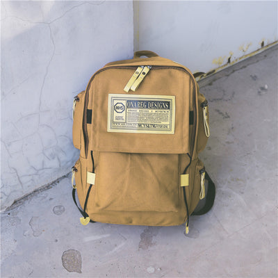 Mochila Coreana de Lona de Gran Capacidad para Viajes y Universidad - Image 13