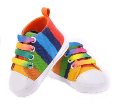 Zapatos Suave Arcoíris para Bebé - Suela Flexible