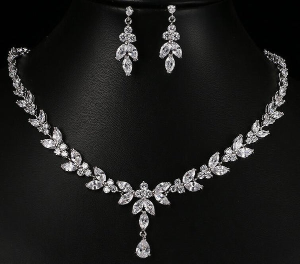 Conjunto Nupcial de Zircônia Elegante