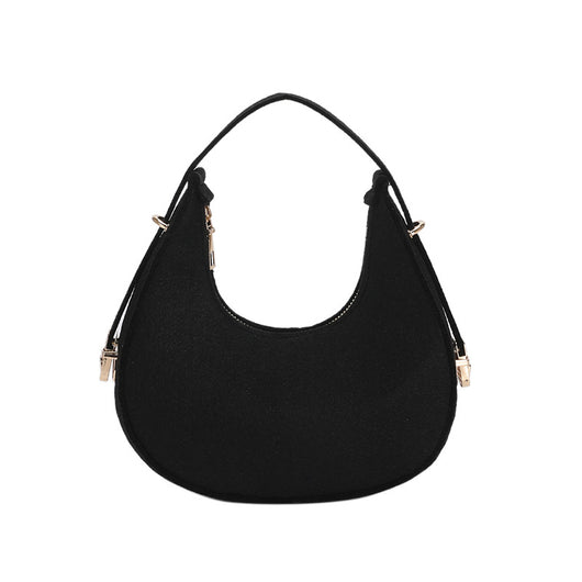 Bolso Retro de Fieltro con Detalle de Hendidura Axilar - Image 6