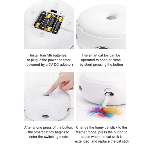 Juguete Interactivo para Gatos con Plataforma Giratoria Automática - Image 6