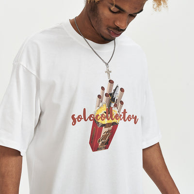 Camiseta de Algodón Manga Corta con Estilo Personalidad para Hombre - Image 4