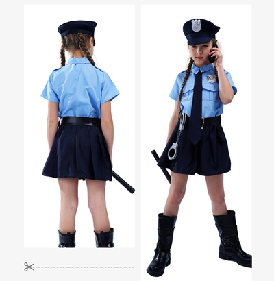 Disfraz de Policía para Niñas - Uniforme Ajustado con Mangas Largas - Image 10