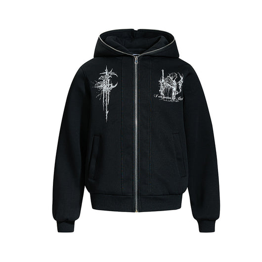 Sudadera Estampada con Cierre Americano de Manga Larga - Image 9